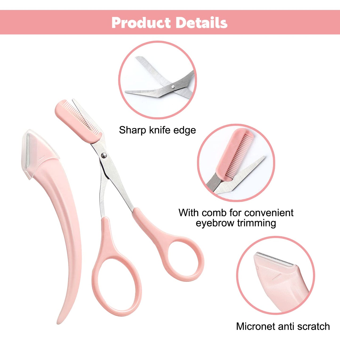 Eyebrow Scissors with Comb for Beginners and Makeup