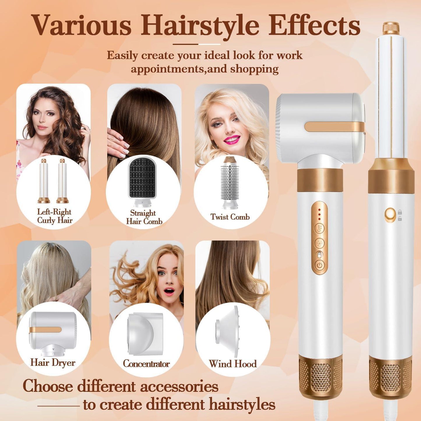 7-in-1 High-Speed Hot Air Brush for Styling