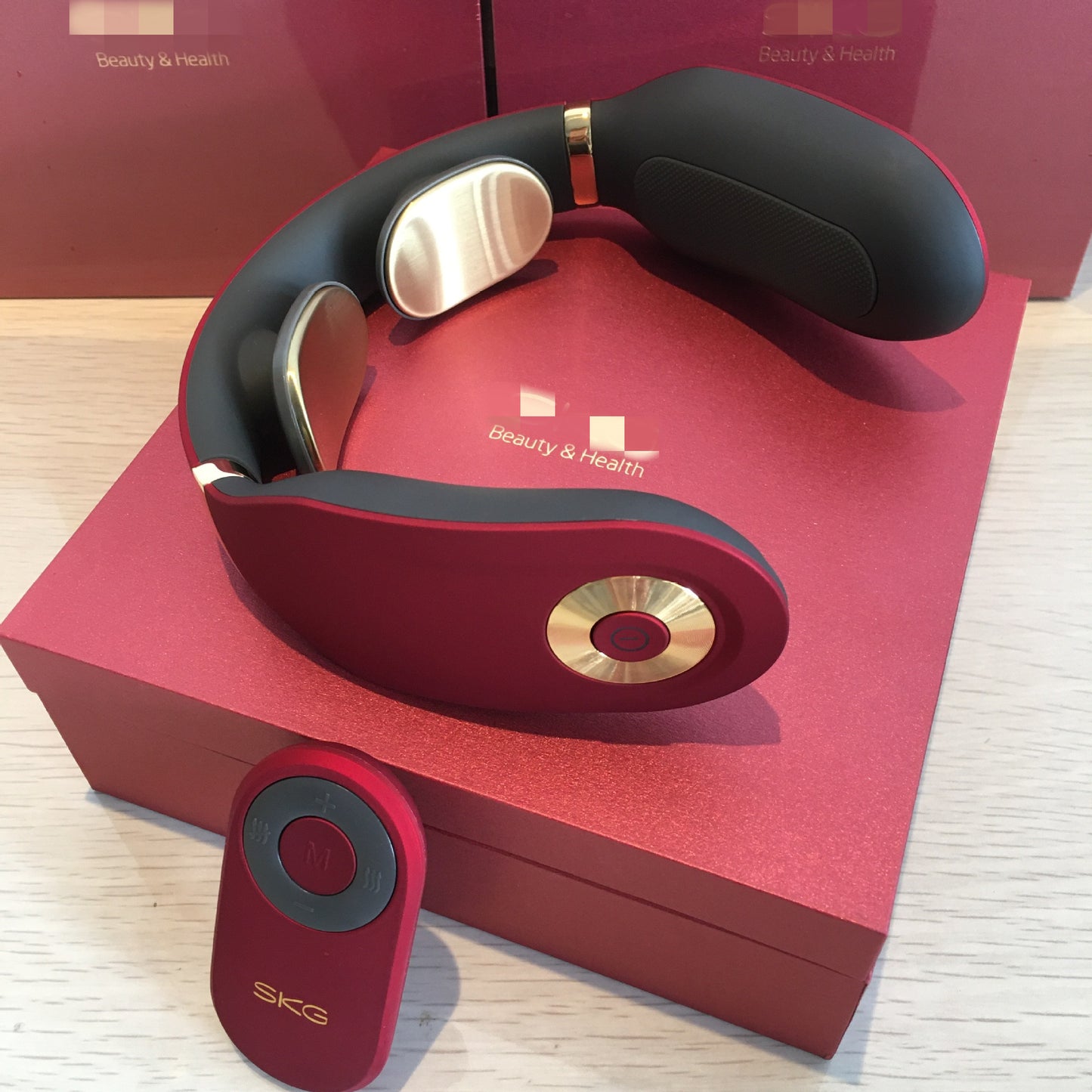 Red Premium Neck Massager with Remote